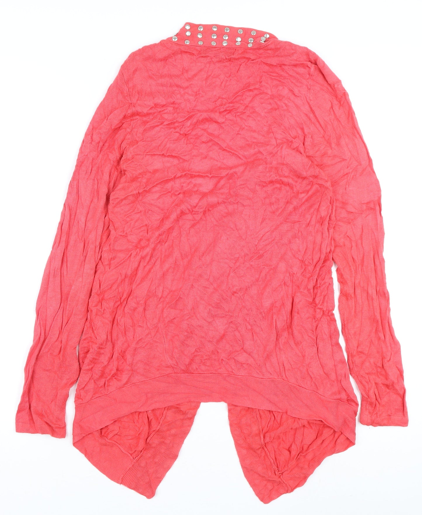 Sara Women's Pink Studded Cardigan Medium V-Neck