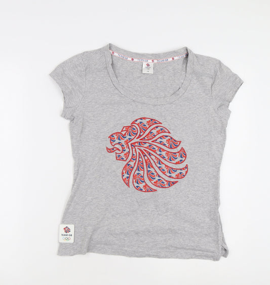Team GB Grey Short Sleeve Women's T-Shirt Size 14