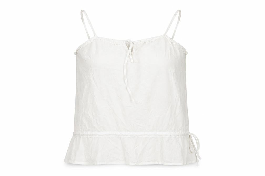 Front view of Mantaray Women's White Camisole Tank Top, size 12