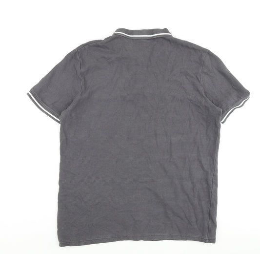 McKenzie Men's Grey Polo Shirt L Short Sleeve Logo