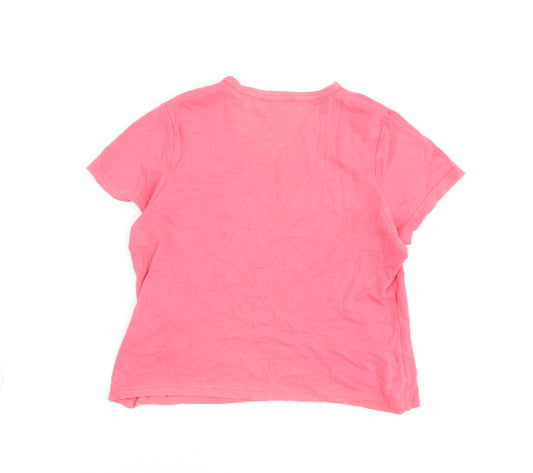 HEAD Women's Pink V-Neck T-Shirt Size 10