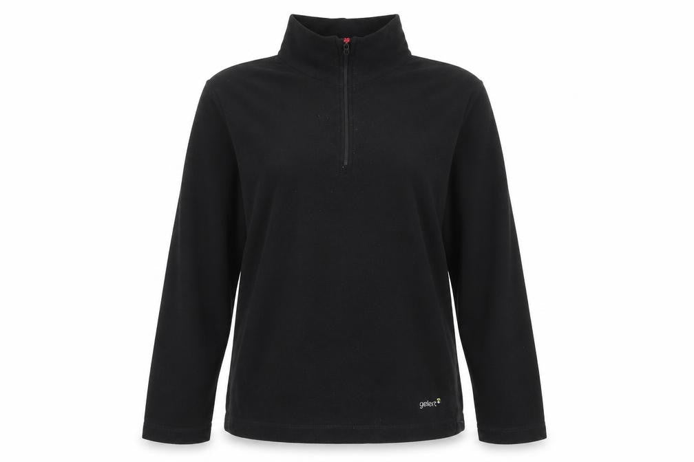Womens UK 16 Regular Gelert Black Henley Sweatshirt