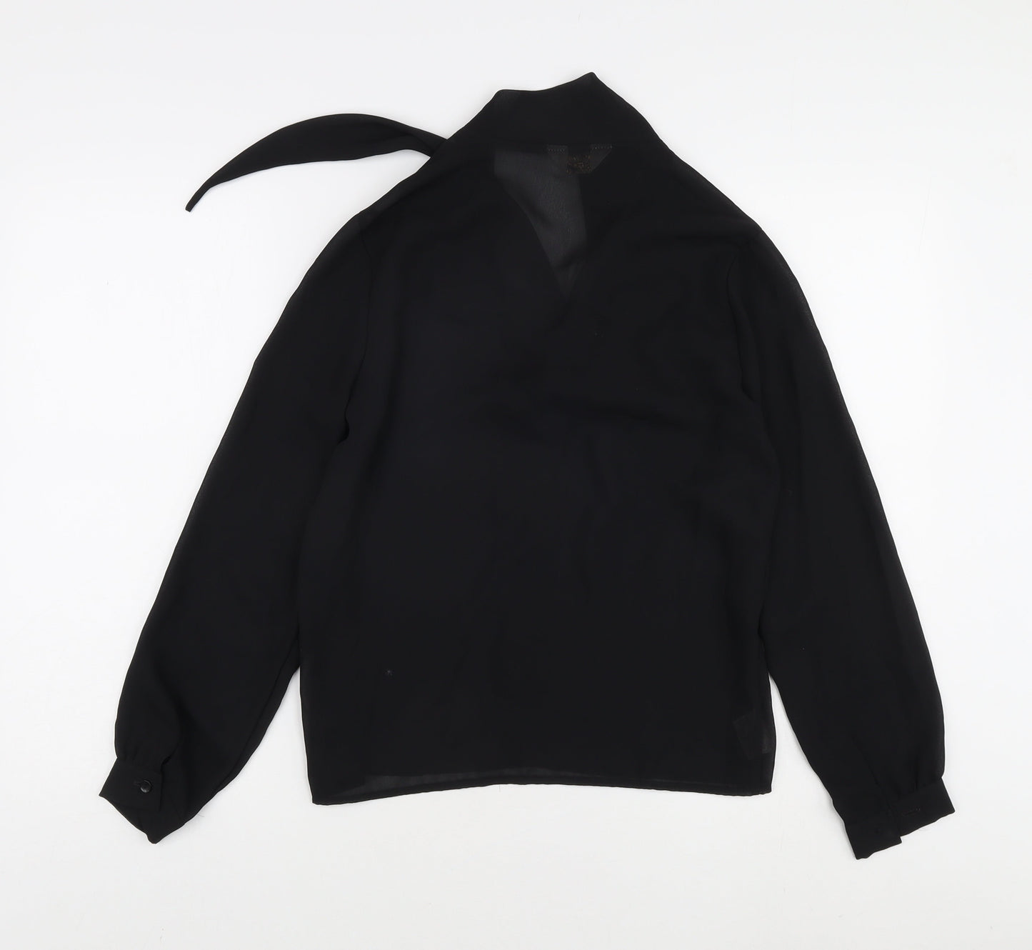 Jatima Women's Black Blouse Size 12 Long Sleeve Vintage