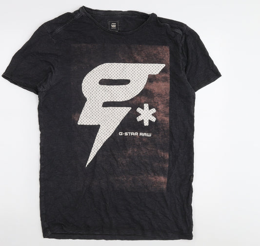 G-Star RAW Men's M Black Short Sleeve Crew T-Shirt