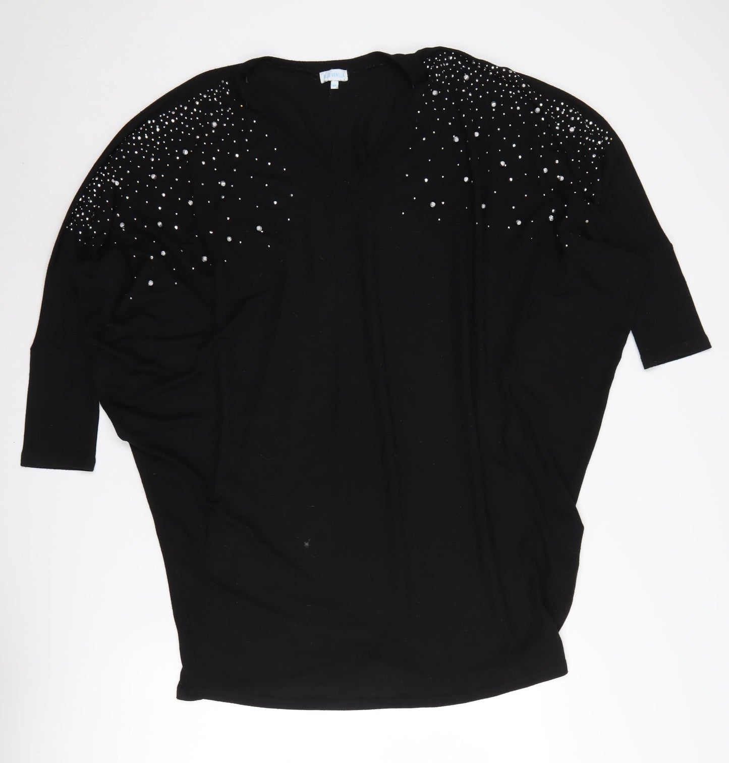 Blue Vanilla Women’s Black Studded Pullover Jumper M