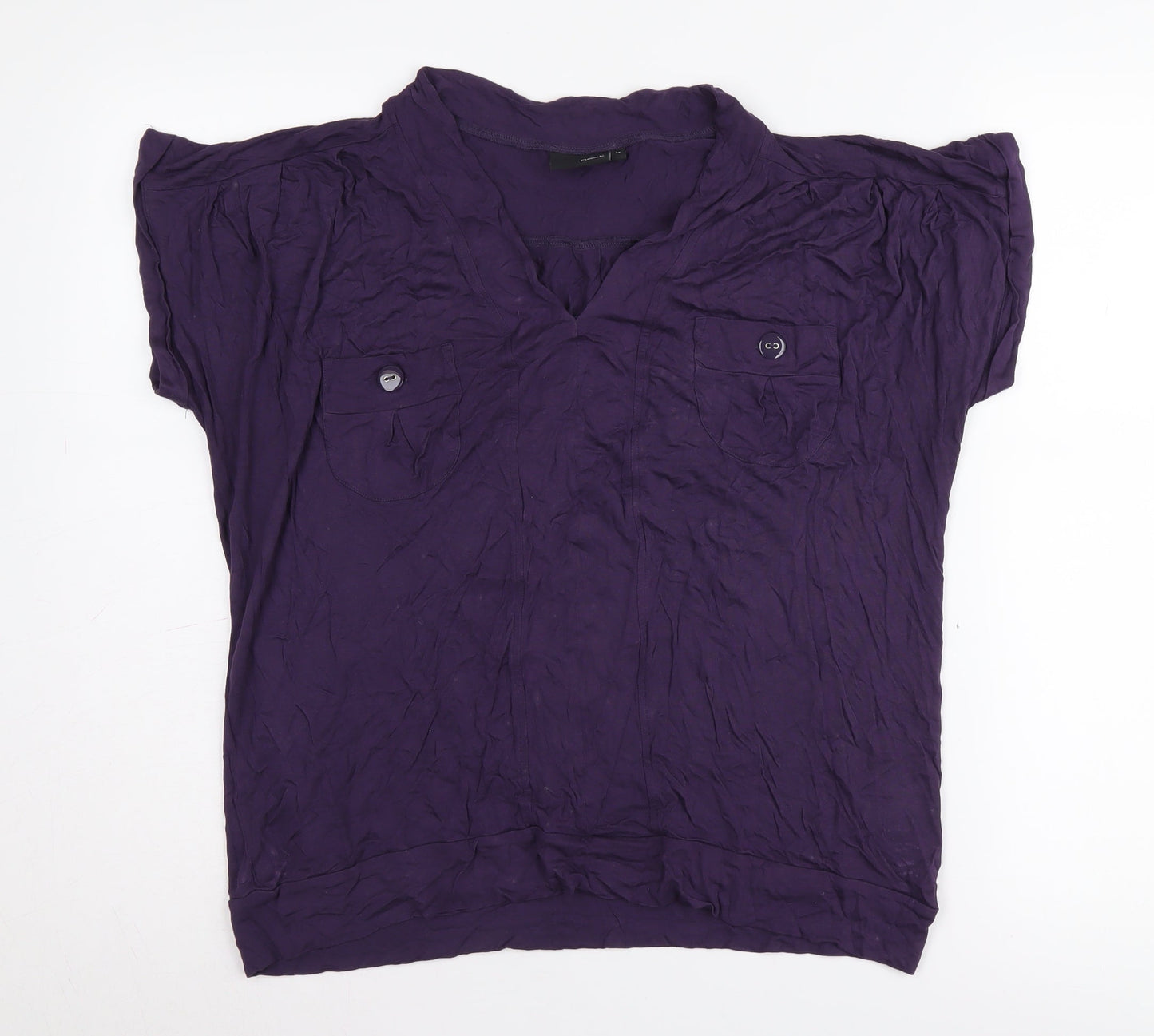 Next Women's Purple Short Sleeve Top, Size 14