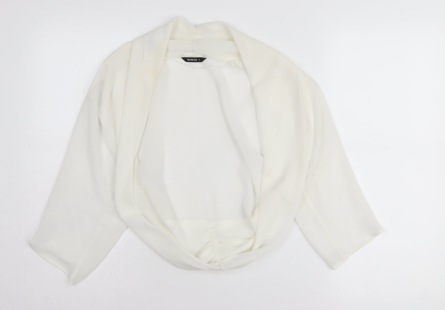 Roman Women’s Ivory Cape Cardigan Size 12