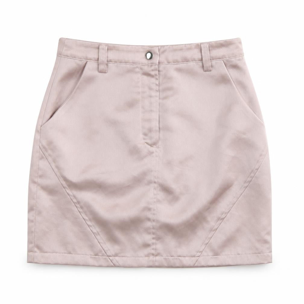 Front view of Missguided Women's Beige Pencil Skirt, size 4