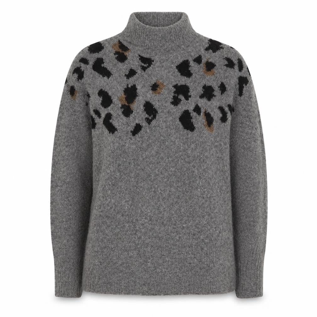 Marks and Spencer Women's Grey Animal Print Jumper S