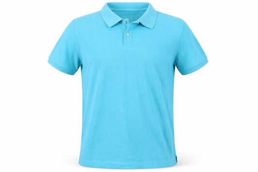 Lands' End Unisex Blue Polo Shirt, Size L, Short Sleeve