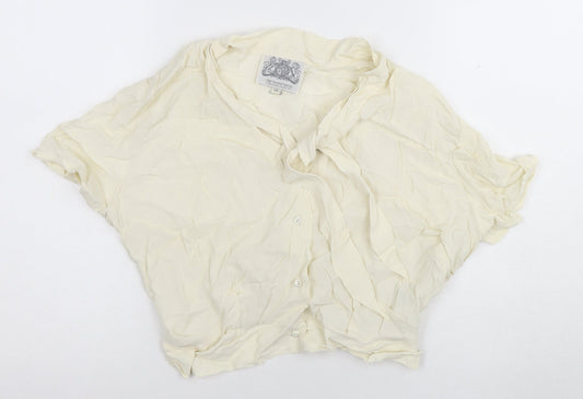 The Seamstress Women's Ivory Button-Up Blouse, Size 14