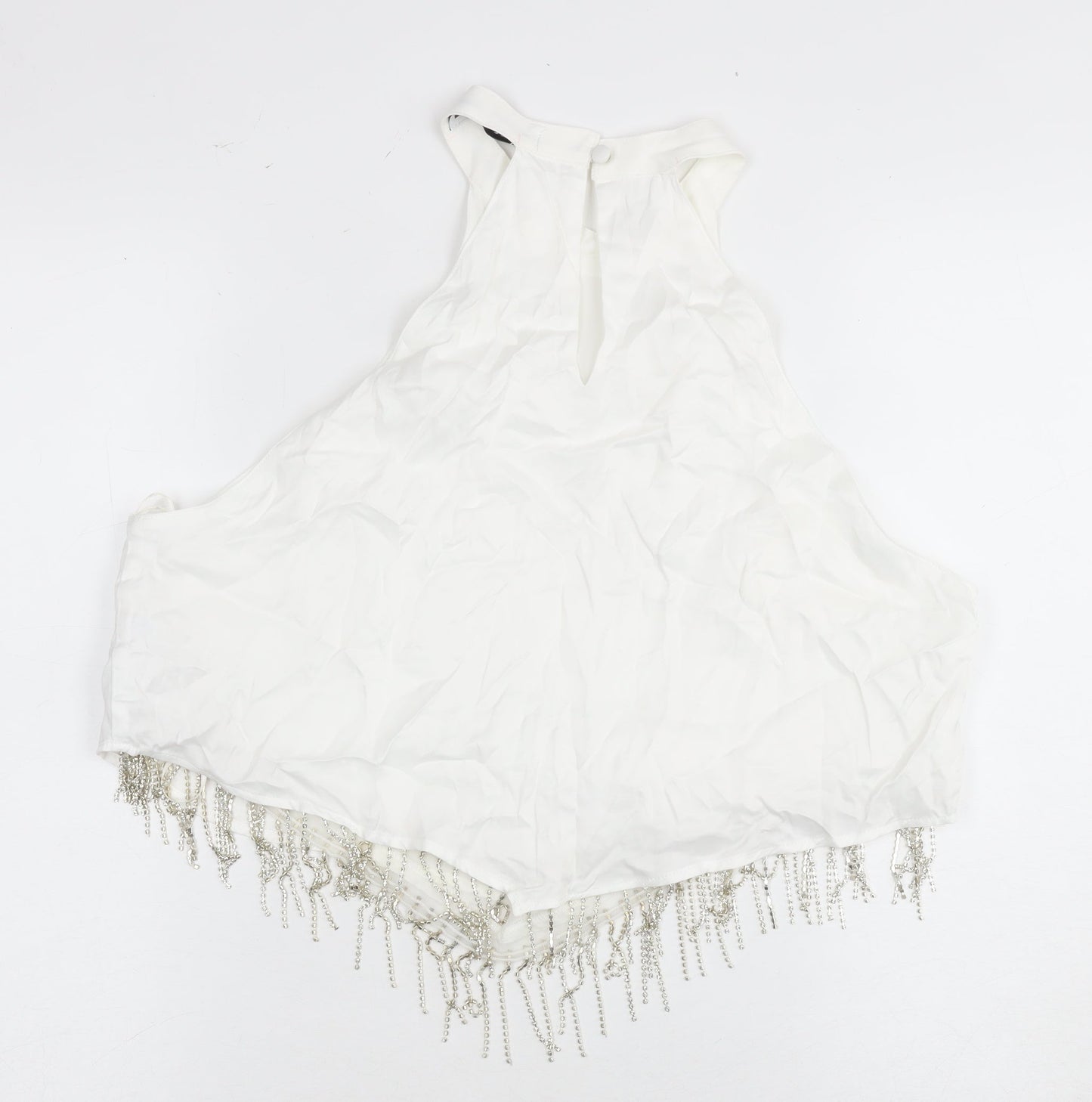 Zara Women's White Halter Camisole Blouse S