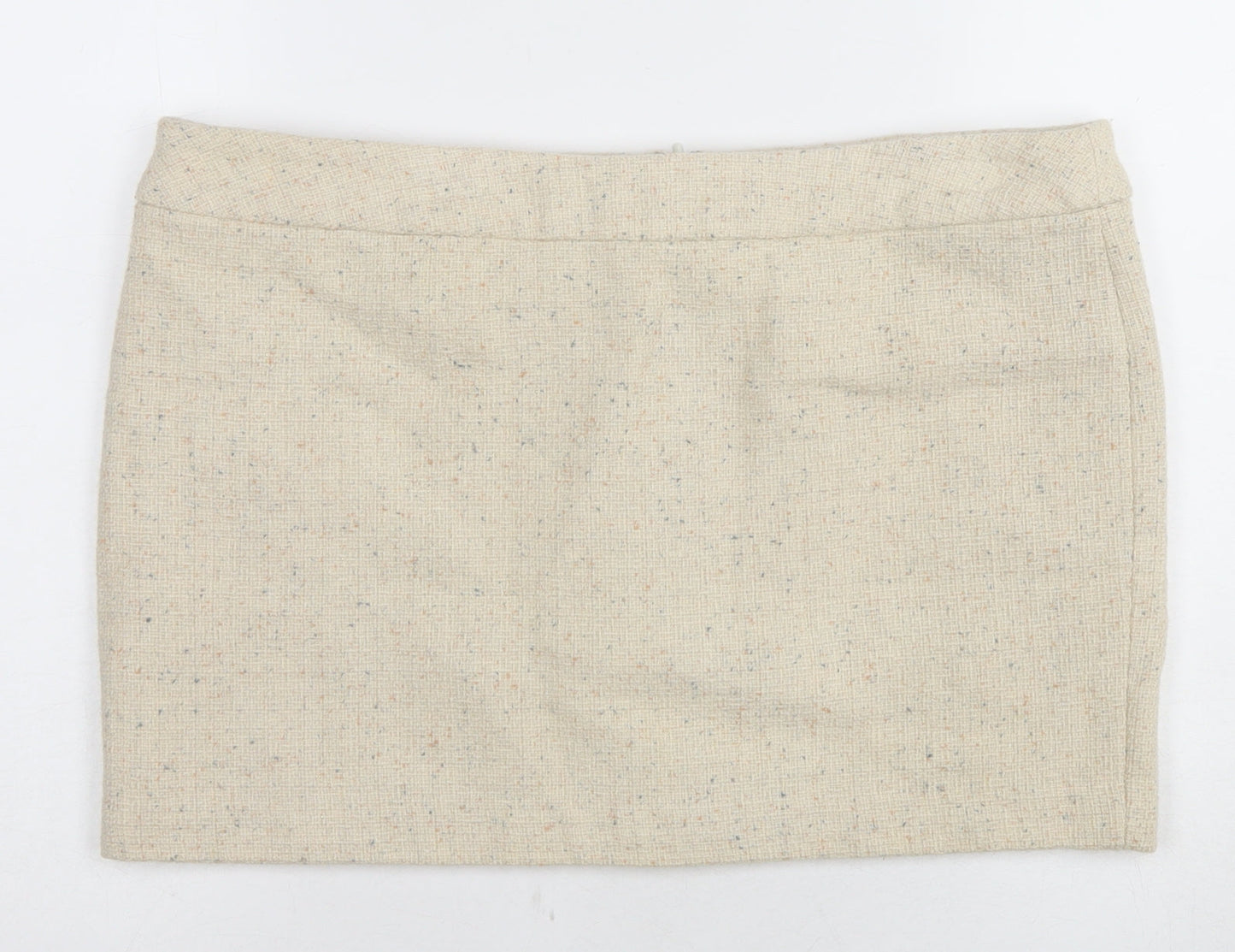 Warehouse Women's Beige Short Pencil Skirt, Size 16