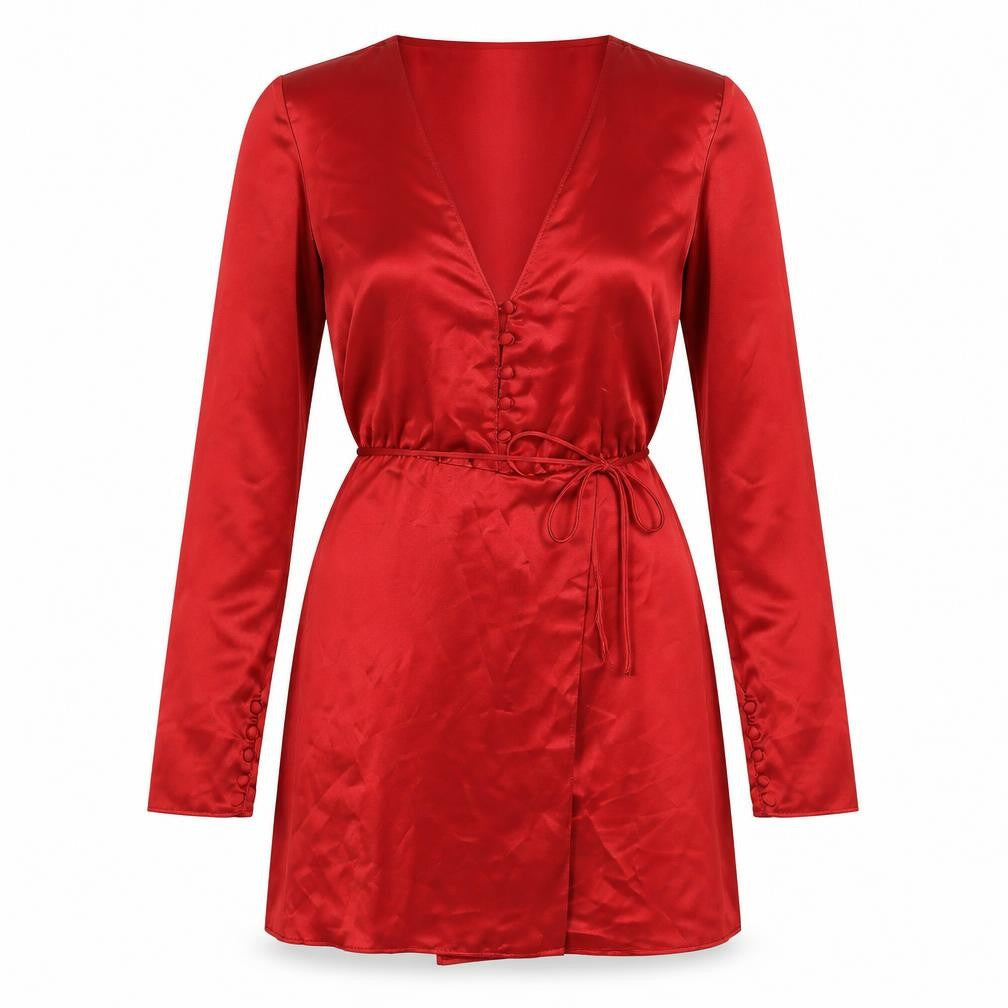 Zara Women's Red V-Neck Jacket Dress Size XS