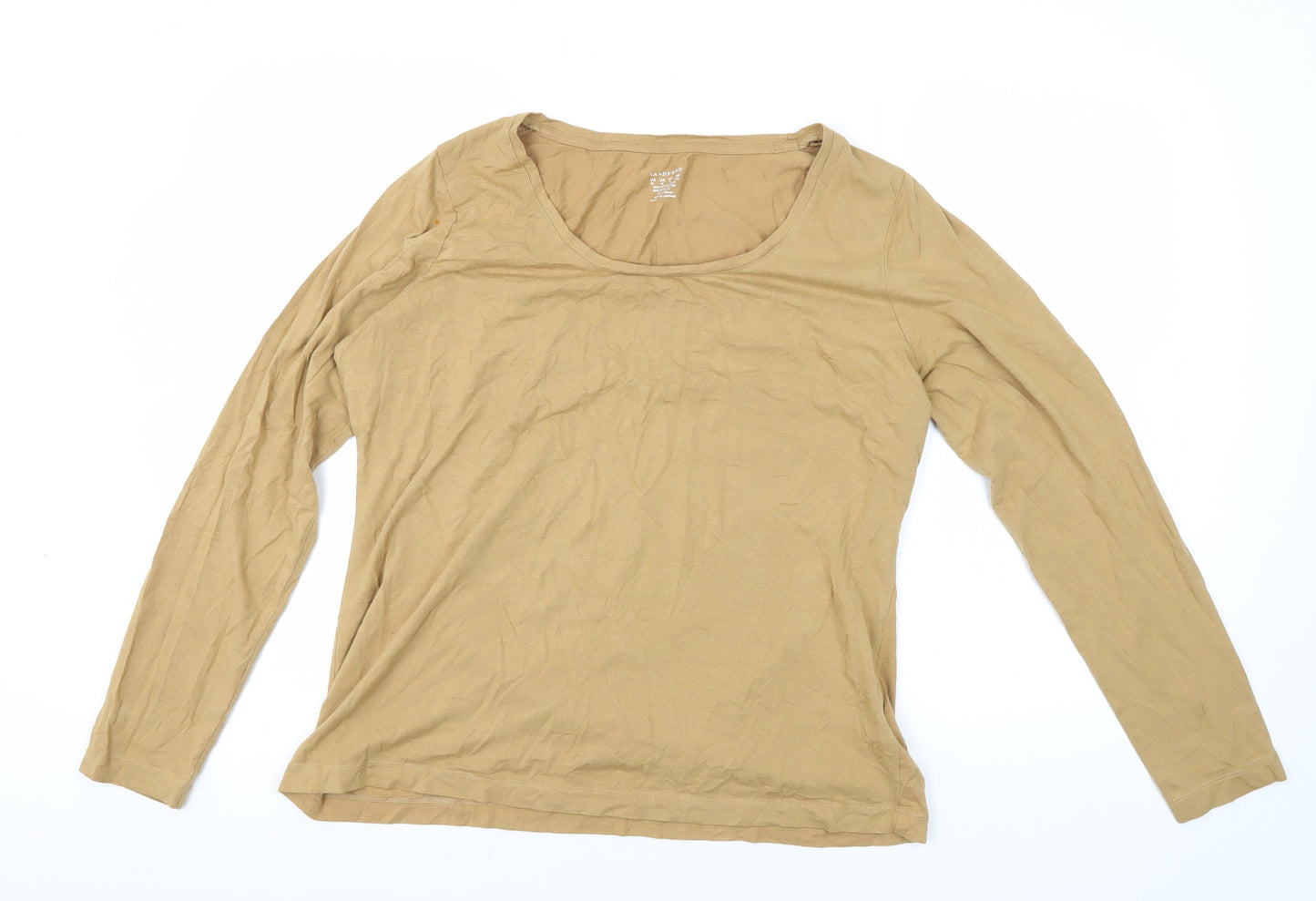 Lands' End Women's Beige XL Scoop Neck Top