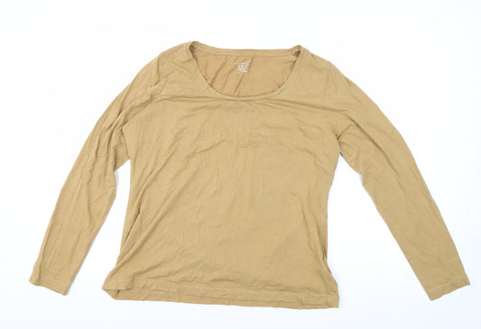 Lands' End Women's Beige XL Scoop Neck Top