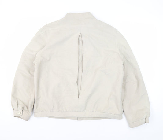 St Michael Women's Beige 14 Bomber Jacket, Relaxed Style