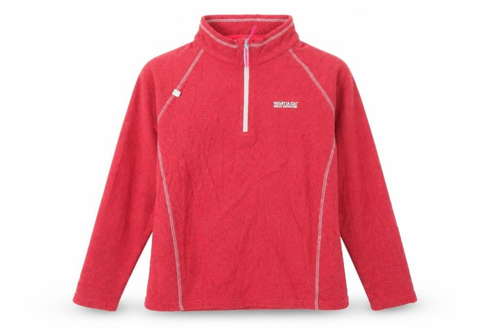 Regatta Unisex Red Fleece Henley Sweatshirt Size 8