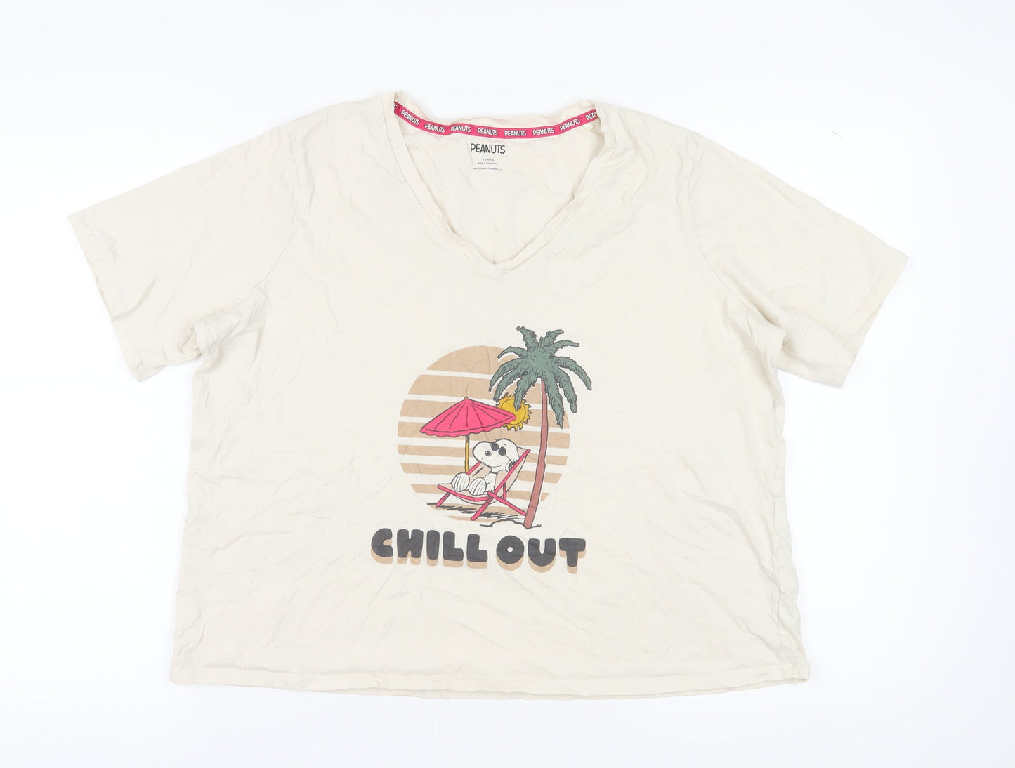 Marks & Spencer Women's XL Beige Peanuts T-Shirt