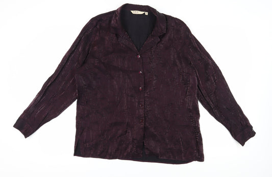 EWM Women's Purple Long Sleeve Blouse Size 16