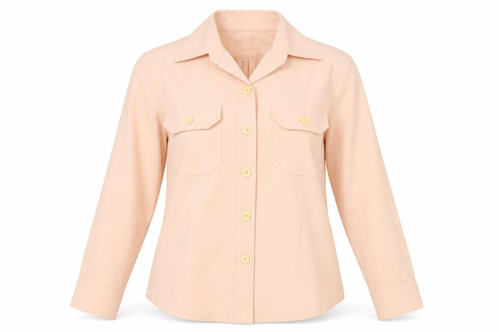 Womens UK Size 14 The Villager Pink Cotton Button-Up