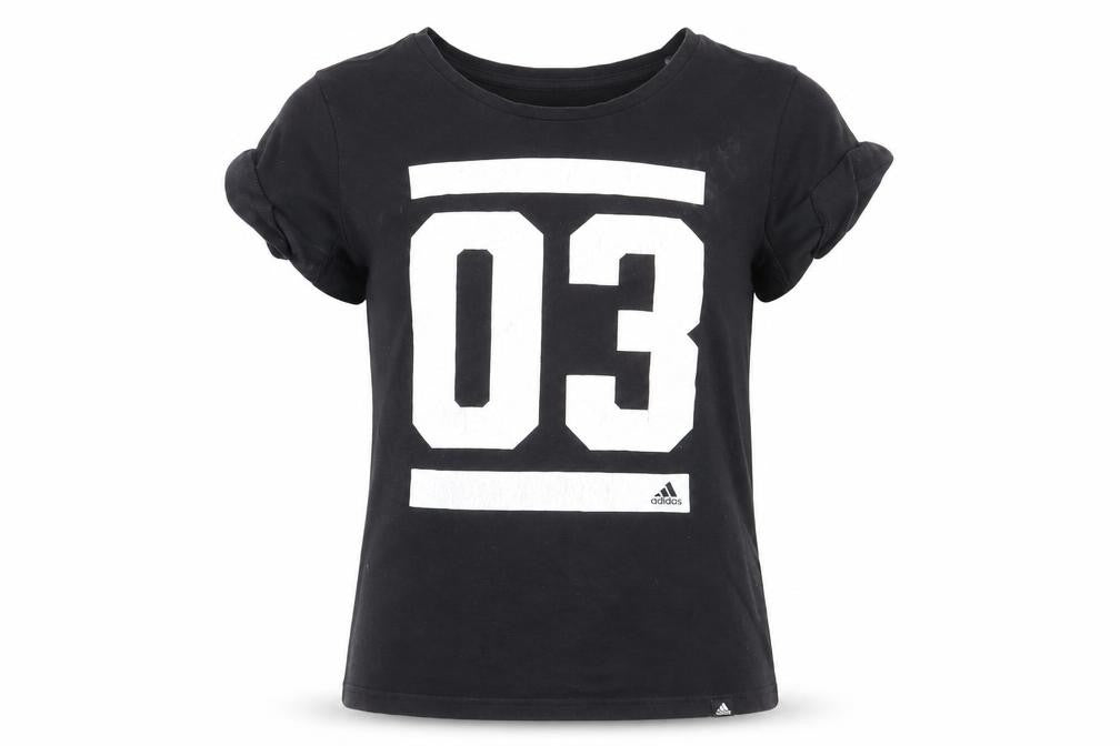Unisex Adultss UK Size M adidas Black Cotton Blend T-Shirt