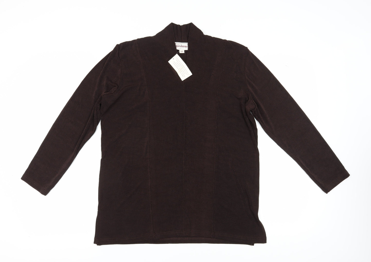 Kaleidoscope Women's Brown Blouse Size 16 V-Neck