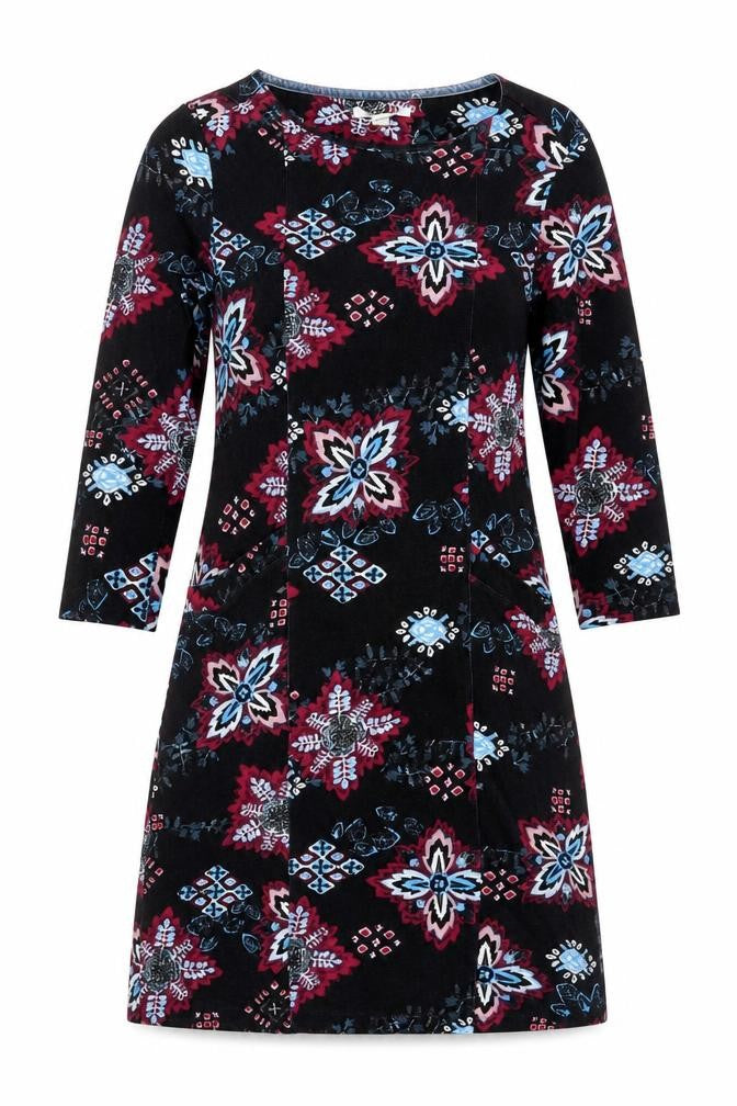 White Stuff Women's Multicoloured Geometric Shift Dress Size 10