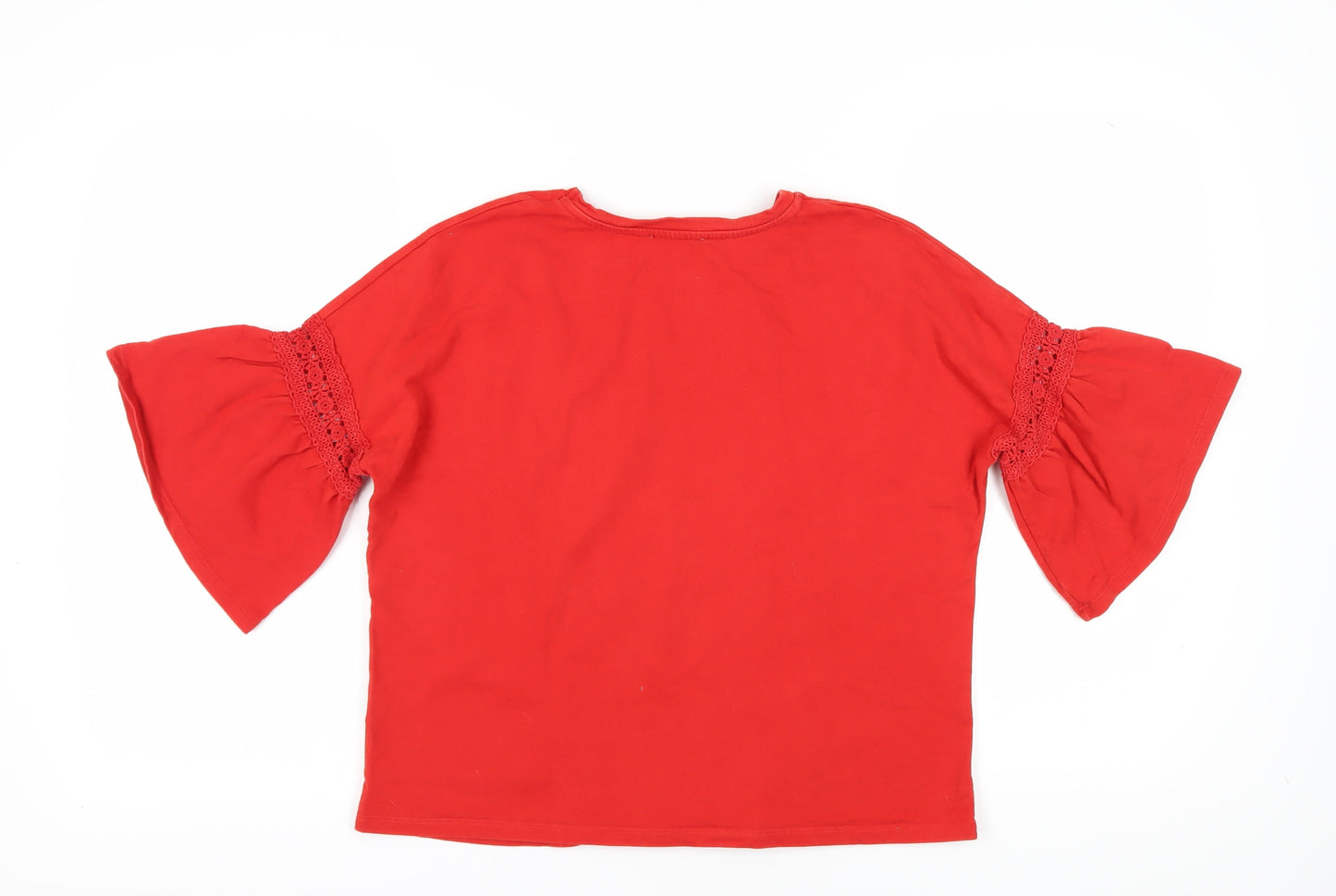 Marks & Spencer Women's Red Bell Sleeve T-Shirt