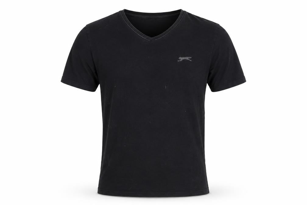 Mens UK Size S Slazenger Black  Cotton T-Shirt