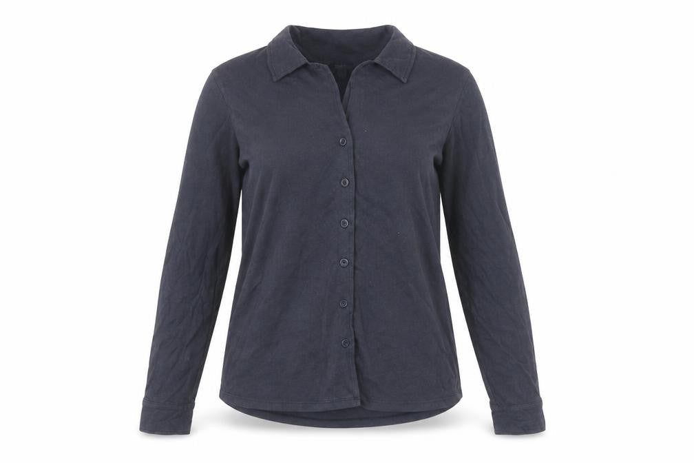 Womens UK Size S Boden Black Cotton Blend Button-Up