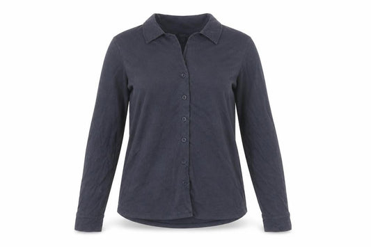 Womens UK Size S Boden Black Cotton Blend Button-Up