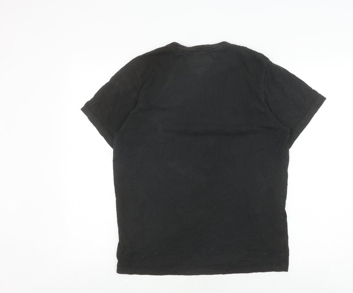 Tommy Jeans Men's Black Cotton T-Shirt, Size S