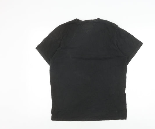 Tommy Jeans Men's Black Cotton T-Shirt, Size S