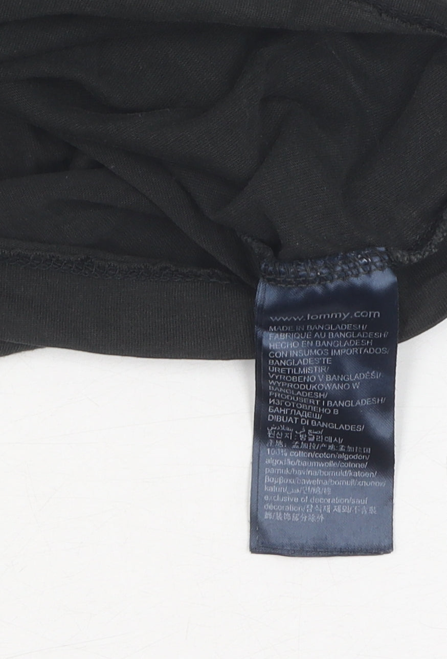 Tommy Jeans Men's Black Cotton T-Shirt, Size S