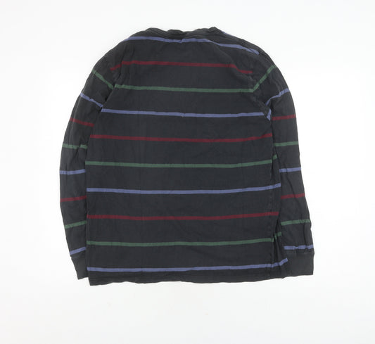 Levi's Men's Black Striped Pullover Sweatshirt L
