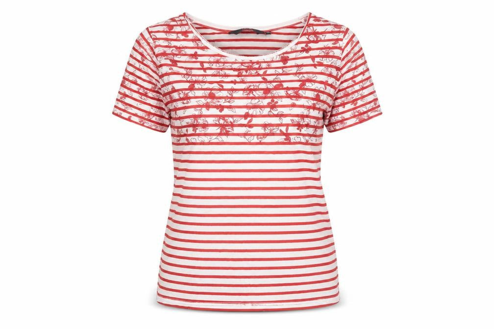 Womens UK Size S The Edinburgh Woollen Mill Red Cotton T-Shirt