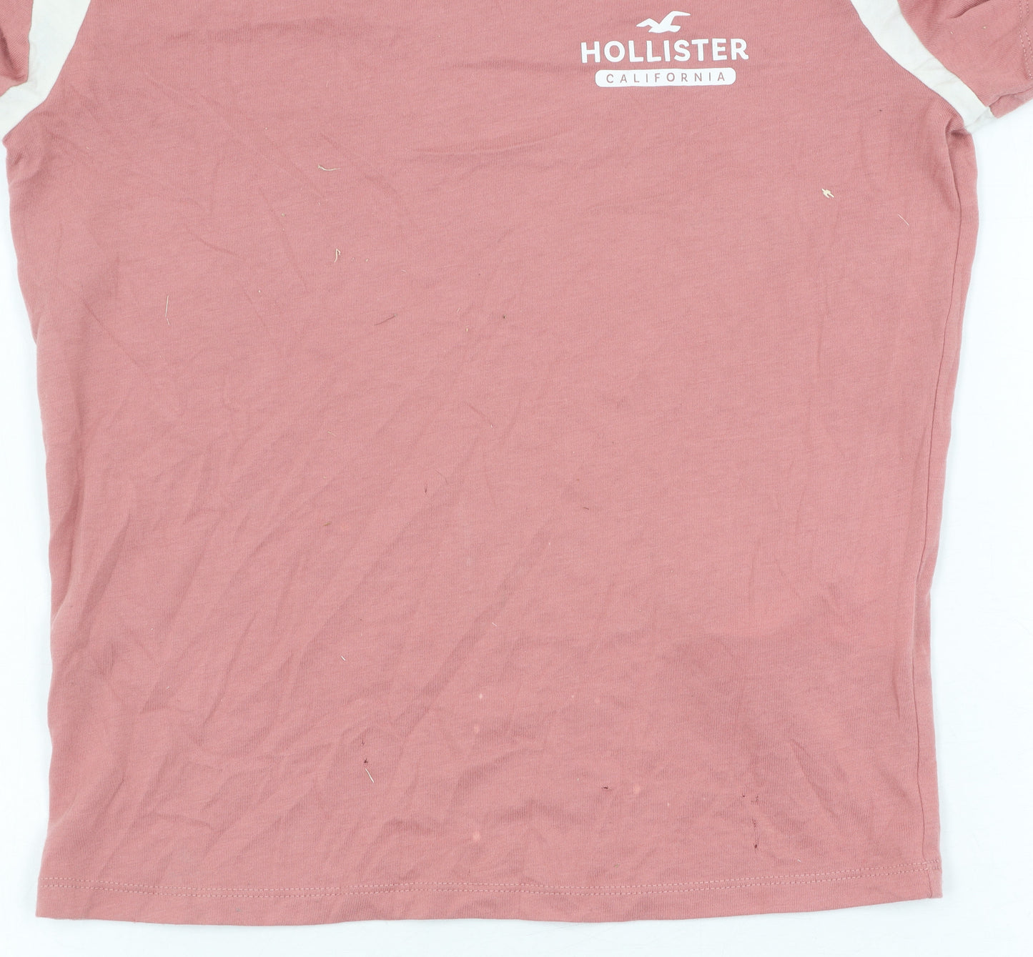 Hollister Women's XS Pink Ringer T-Shirt Casual