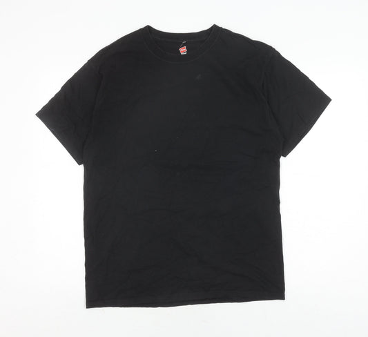 Hanes Men's Black Sports Graphic T-Shirt L