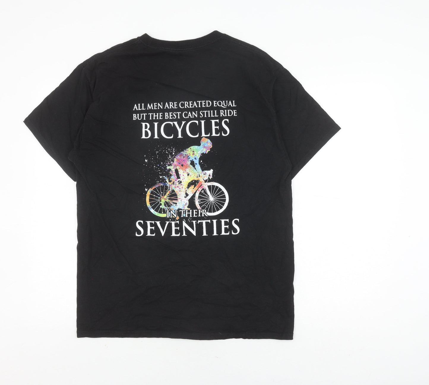 Hanes Men's Black Sports Graphic T-Shirt L