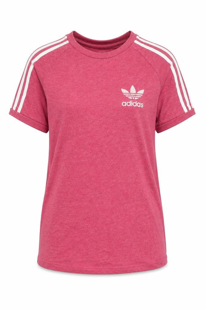Unisex Adultss UK Size S adidas Red Cotton Blend T-Shirt