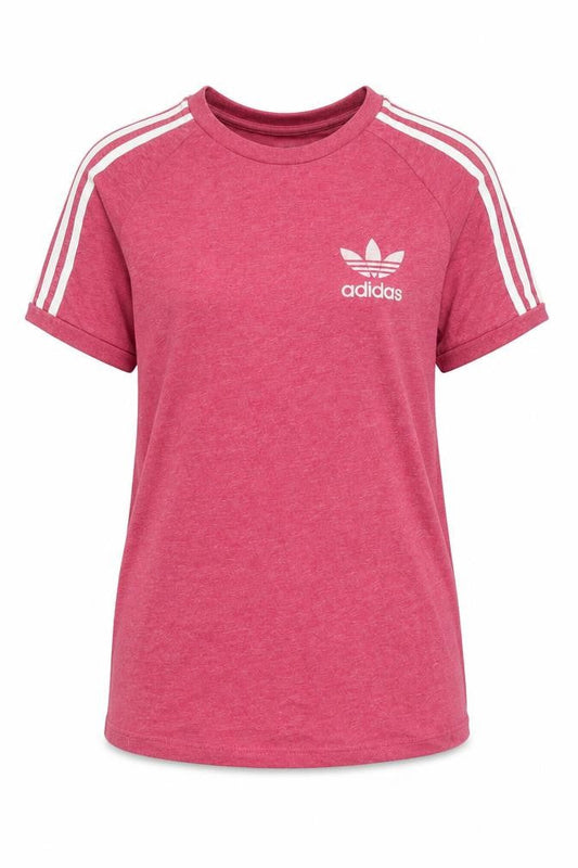 Unisex Adultss UK Size S adidas Red Cotton Blend T-Shirt