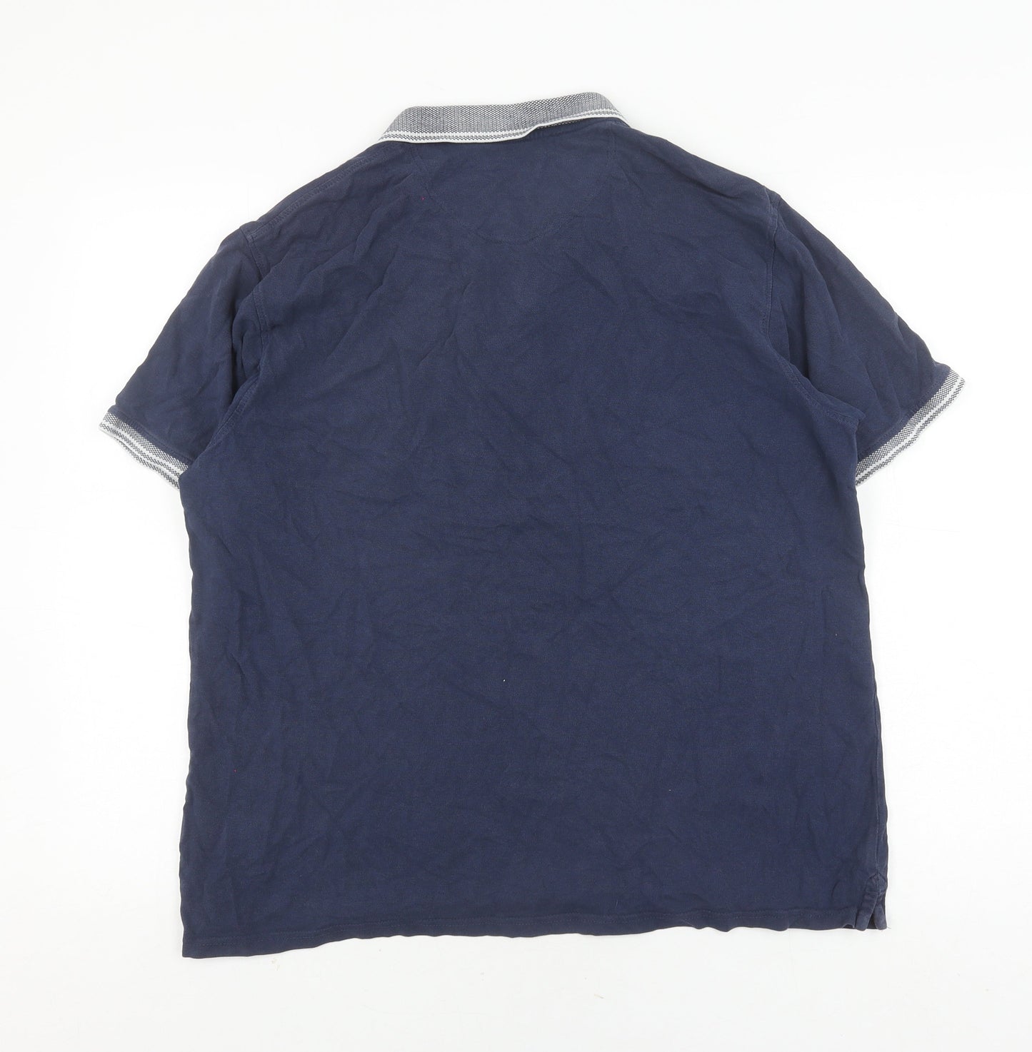 Glen Valley Men's Blue Polo Shirt L Casual Cotton