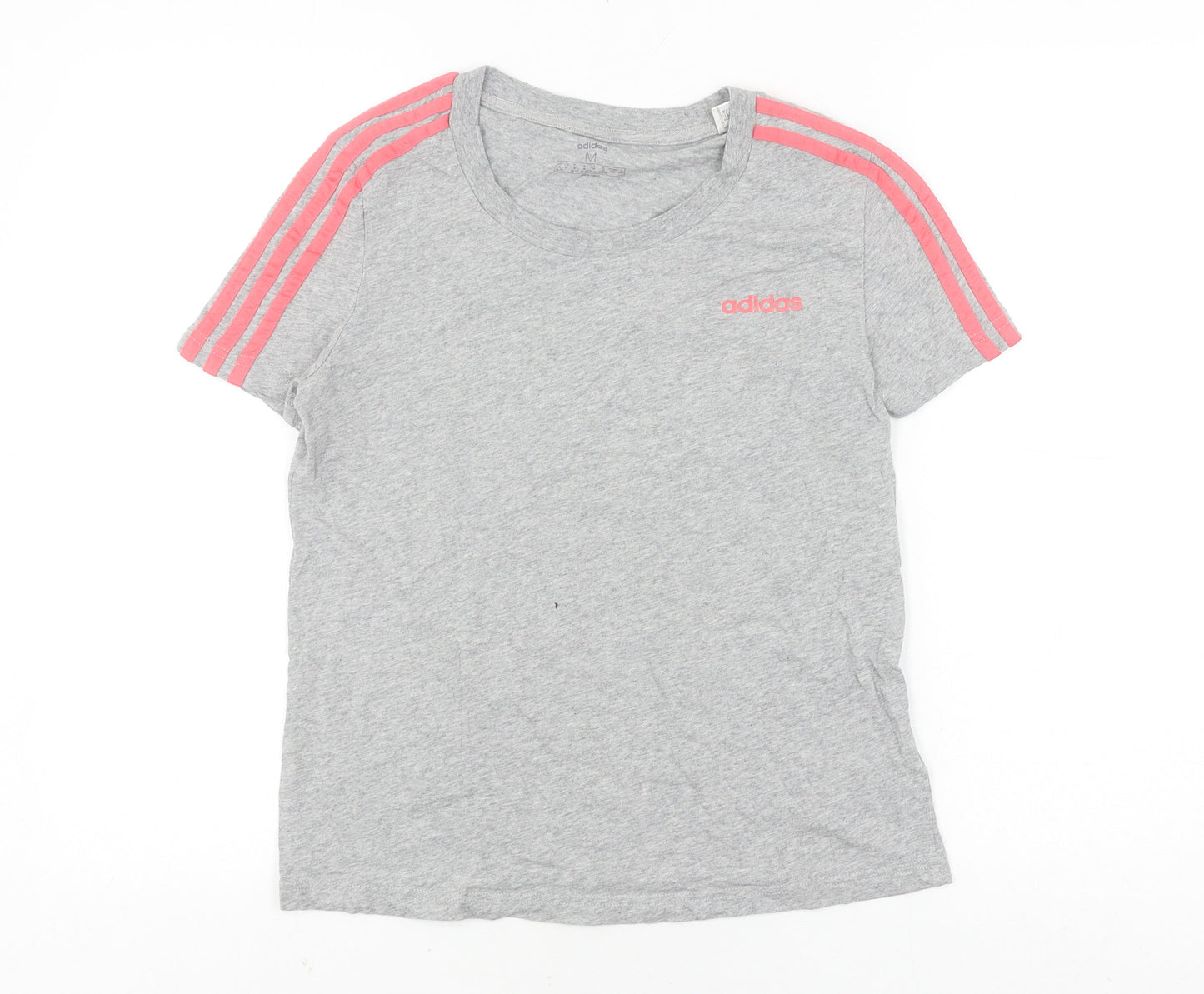 Adidas Girls Grey T-Shirt M 12-14 Years with Logo Accents