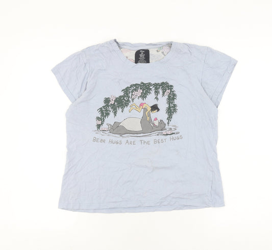 Disney Women's Blue M T-Shirt Bear Hugs Casual