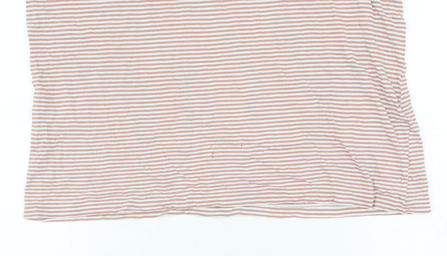 AllSaints Men's Brown Striped T-Shirt M