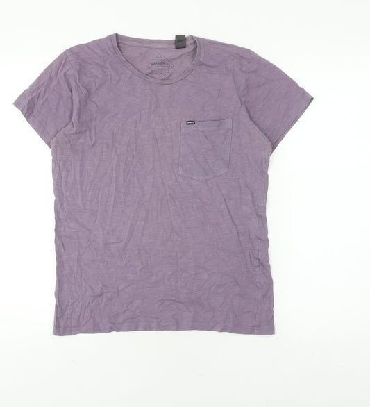 O'Neill Men's Slim Fit Purple Cotton T-Shirt Size M