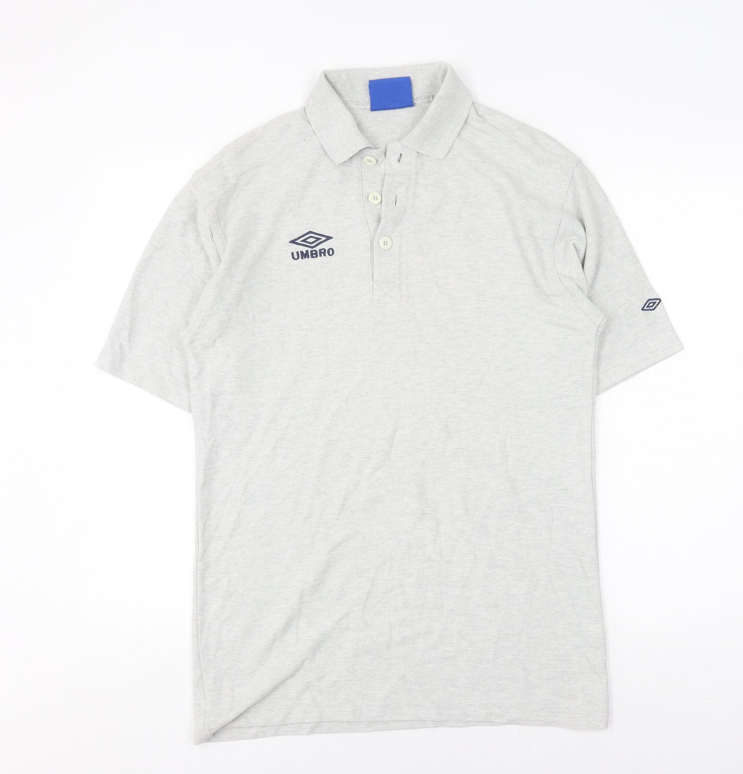 Umbro Men’s Grey Cotton Collared T-Shirt L