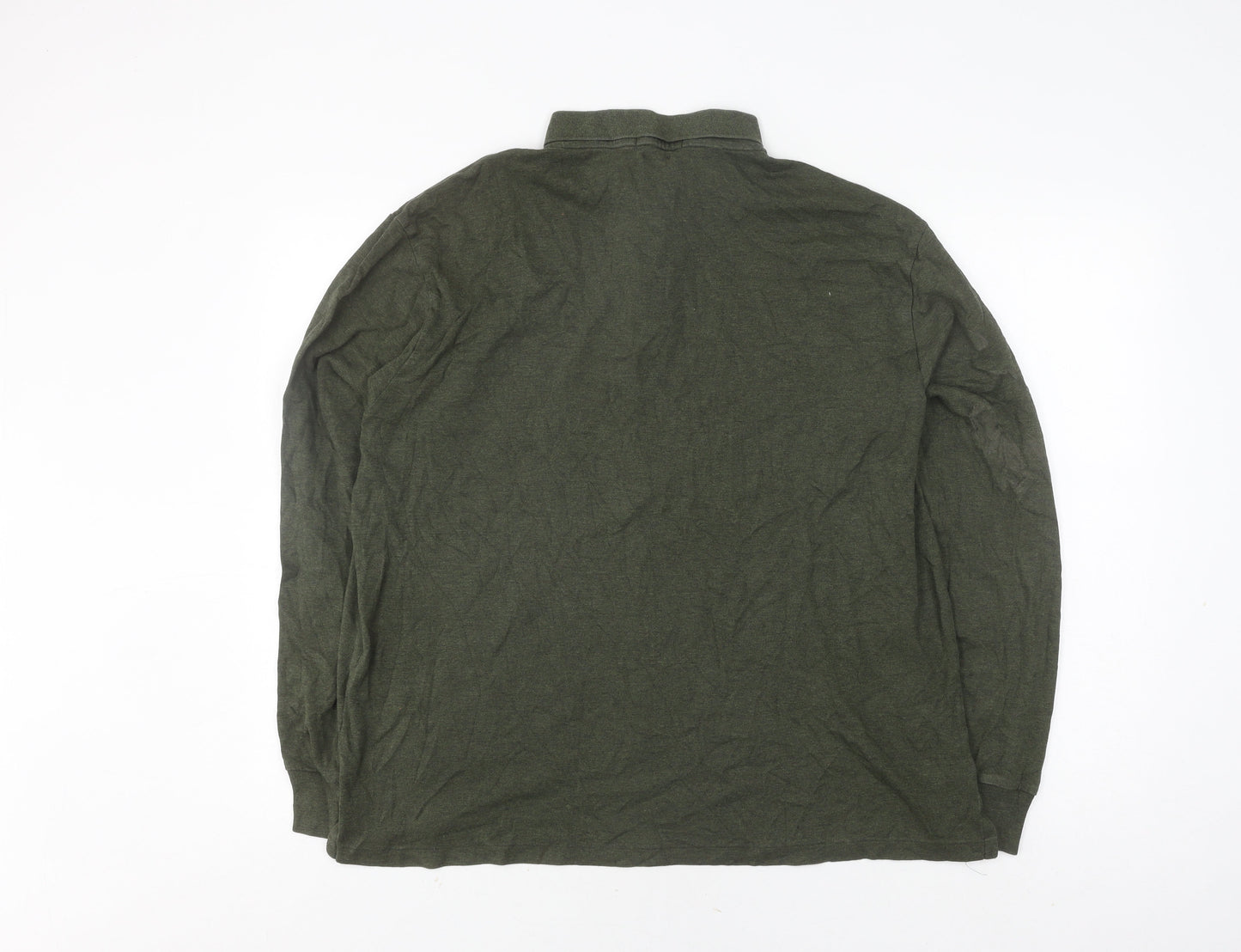 Polo Ralph Lauren Men's Green Henley Sweatshirt 2XL