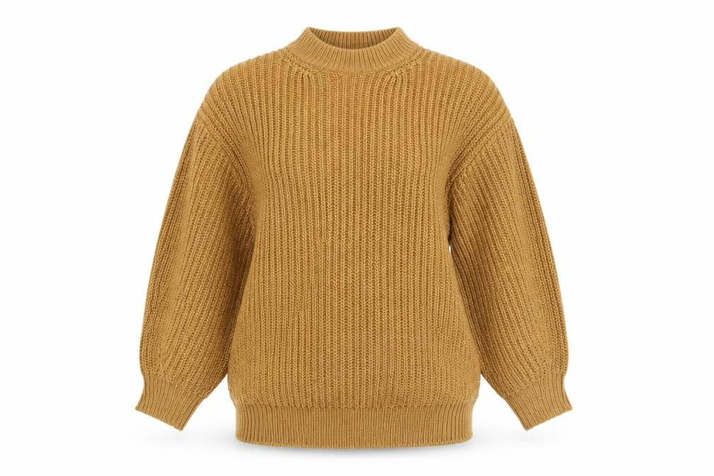 ASOS Women's Brown Chunky Knit Mock Neck Jumper Size 10